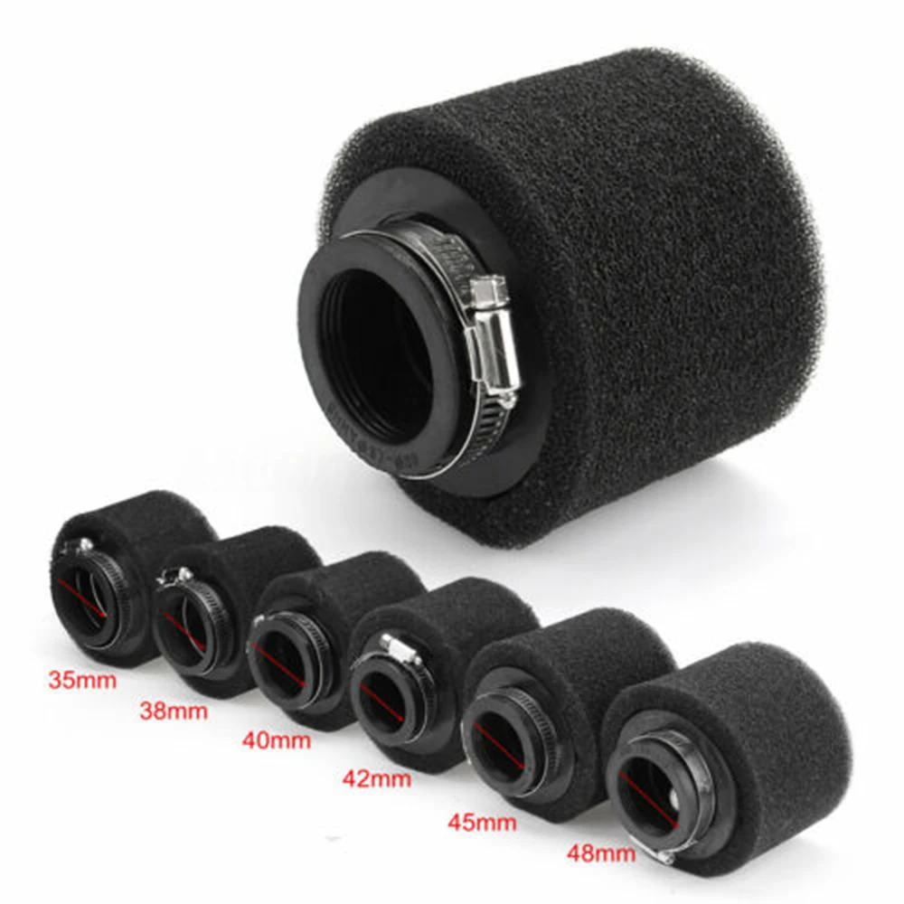 

1pcs Motorcycle 35mm/38mm/40mm/42mm/45mm/48mm Sponge Foam Air Filter Cleaner Scooter Bike Dirt Pit ATV Black