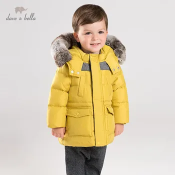 

DB11477 dave bella baby boy down jacket children 90% white duck down outerwear fashion light down coat