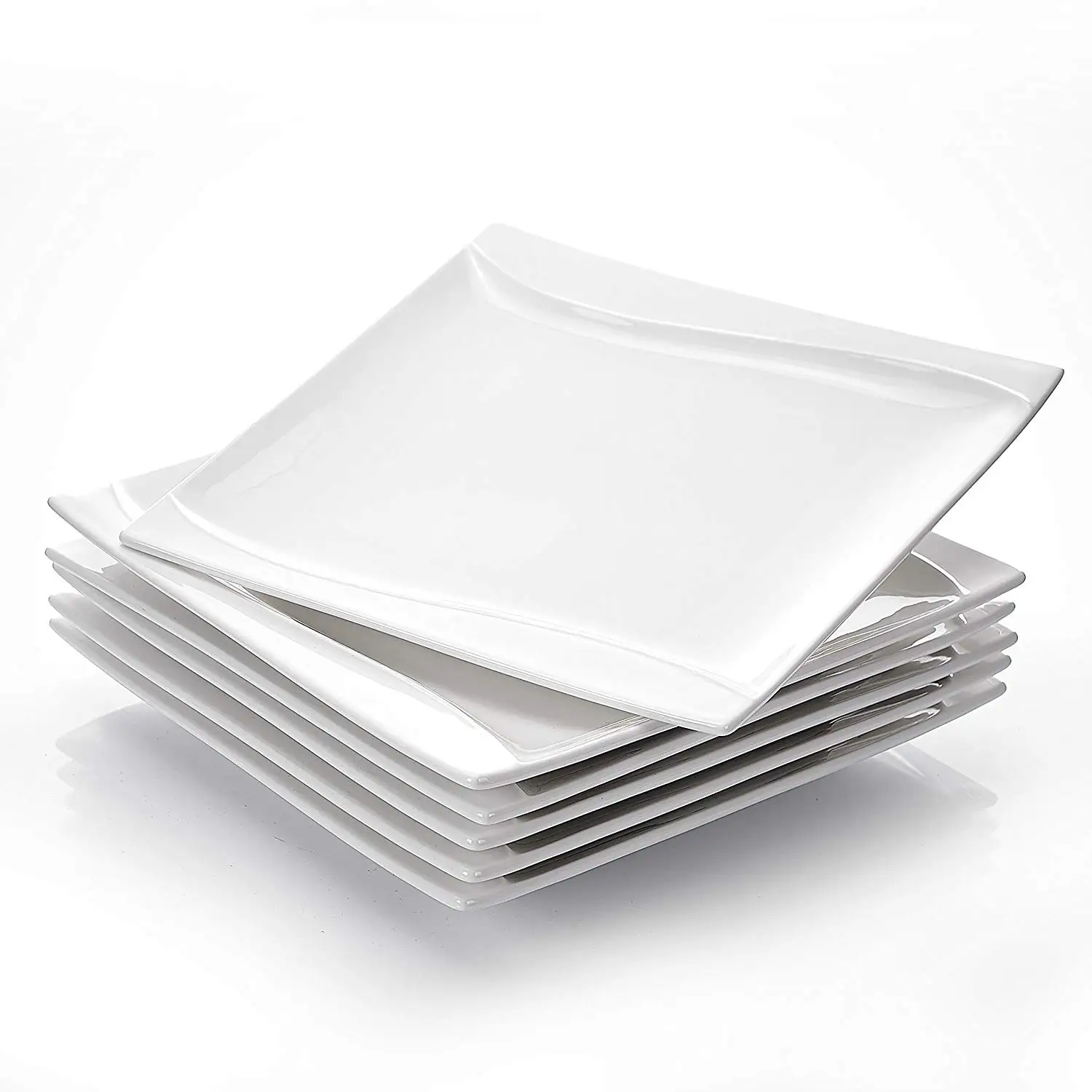 MALACASA Carina 6 Piece 8 25 &quotслоновая кость белый фарфор Китай керамический Крем Белый