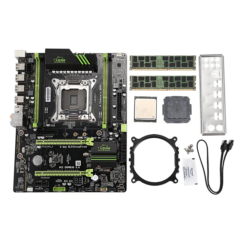 X79 LGA2011 материнская плата комбинированный набор с E5-2689 cpu 2X8GB 16GB DDR3 ram 1600Mhz REG ECC PCI-E NVME M.2 SSD слот
