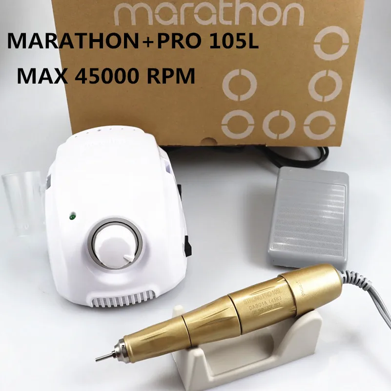 

Strong 210 Manicure Machine LAAOVE Champion 65W Micromotor 45000RPM PRO 105L Handpiece Electric Nail Drills Nail Art Equipment