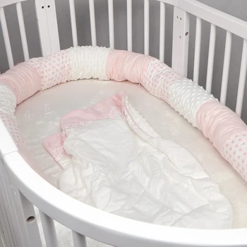 Cuscino lungo del paraurti della culla del lettino del neonato per il cuscino del sonno del bambino recinzione della culla protezione della biancheria da letto della camera dei bambini