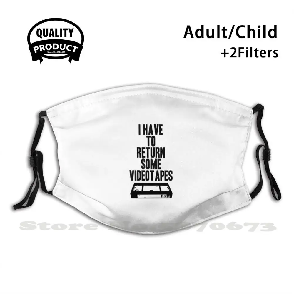 

Videotapes Anti Dust Face Mask Washable Filter Reusable Patrick Bateman Christian Bale Quote Mary Harrow Bret Ellis