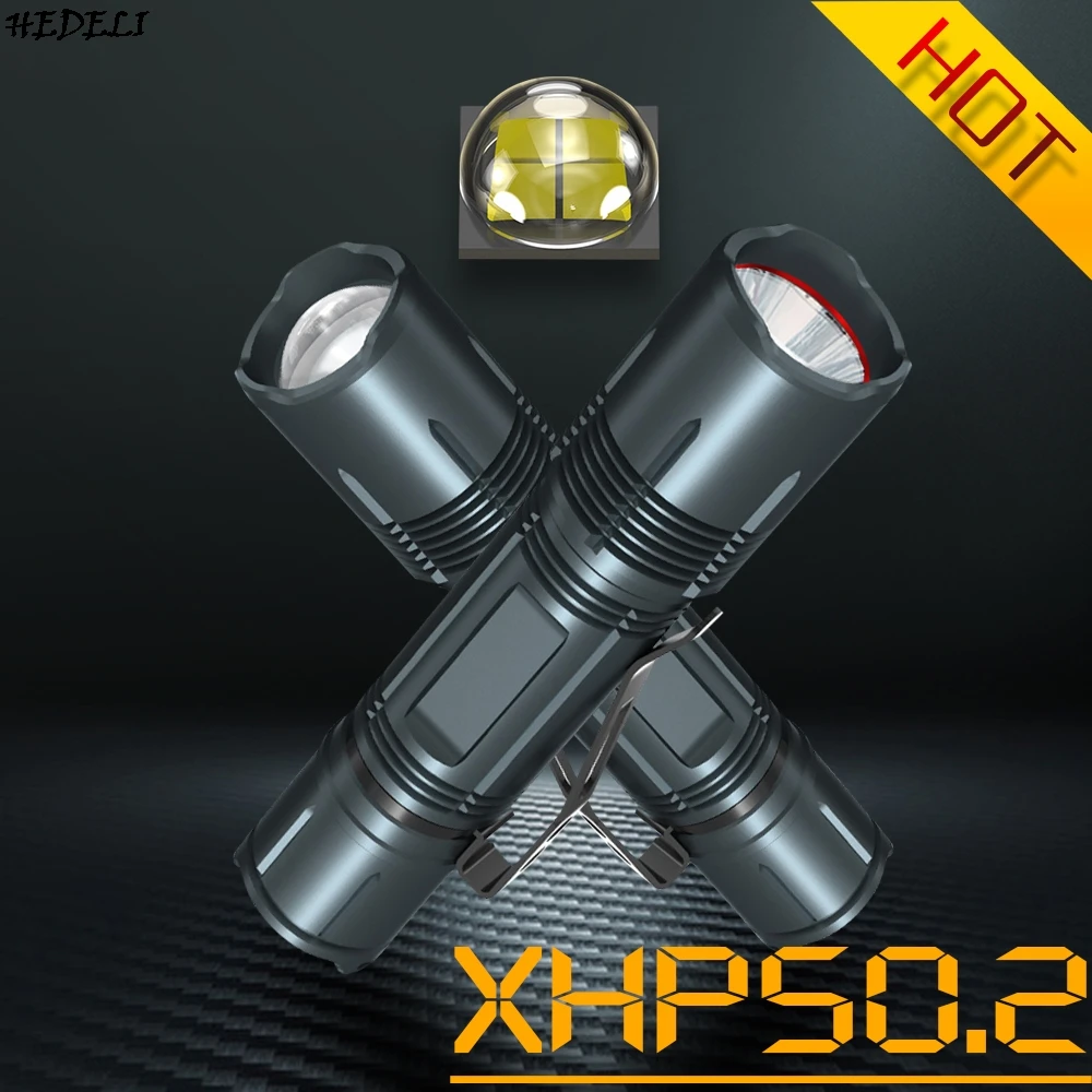 

Hunting XHP50.2 High Powerful Tactical Led Flashlight Usb Rechargeable Torch Waterproof 18650 Battery Flash Light Focus XHP50