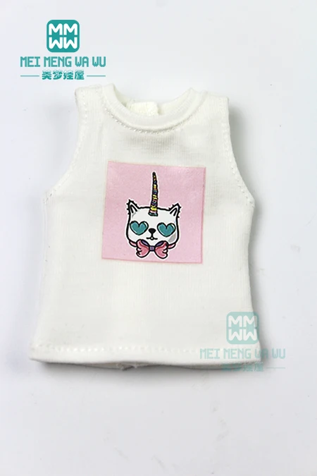 1 шт. одежда Blyth Doll полосатая рубашка, жилет, спортивные штаны для Blyth Azone OB24 OB23 кукла 1/6 аксессуары - Цвет: XB--026--C