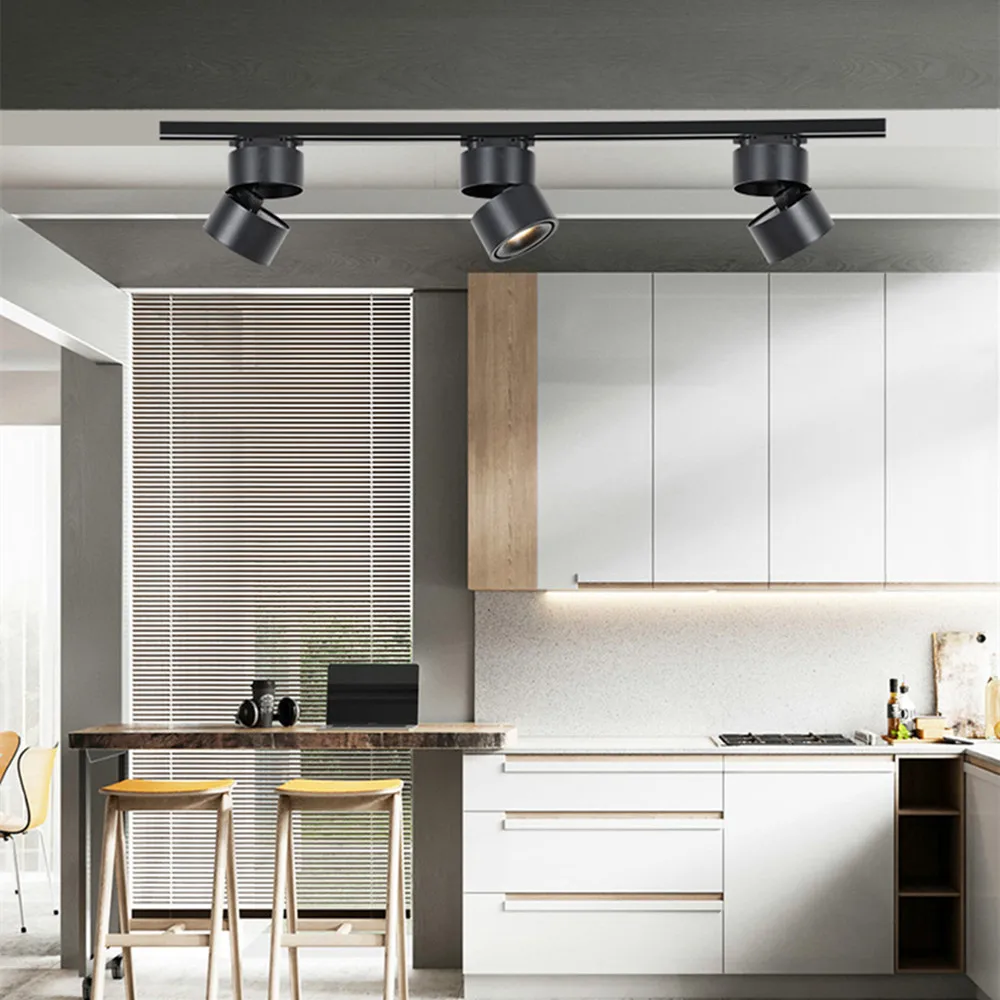 Светодиодный Трековый светильник с регулируемой яркостью направляющая лампа COB