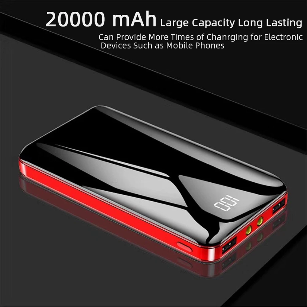 

Portable Extemal Battery Charger Power Bank 20000mAh for Mobile Phone Dual USB Powerbank Case for Xiaomi Iphone Charging Bank