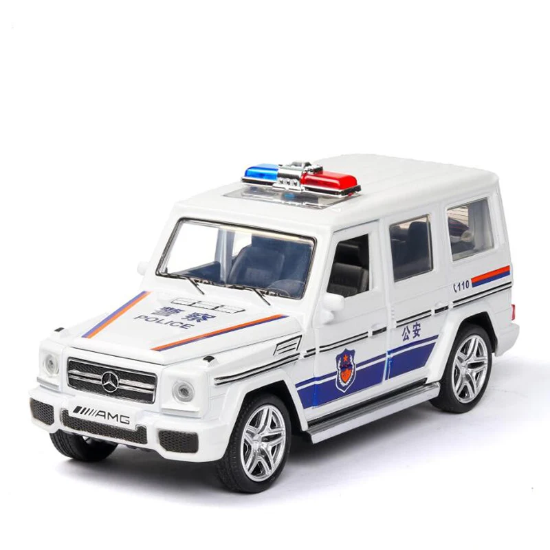 1/32 Mercedes Benz G63 спецавтомобиль литая модель автомобильная система безопасности