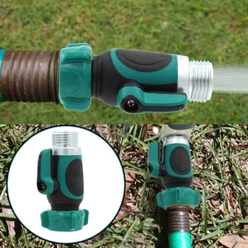 

1pc ABS Valve with Quick Connector Agriculture Garden Hose Shut Off Valve Irrigation Pipe Fittings Hose Adapter Fits 3/4'' Hoses