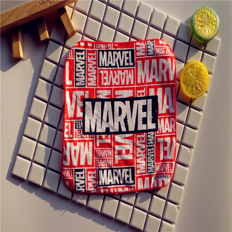 Marvel/хлопковое газовое квадратное полотенце, платок, ручное полотенце, полотенце с героем мультфильма для детей, для мальчиков и девочек, водопоглощающее полотенце для лица, мини