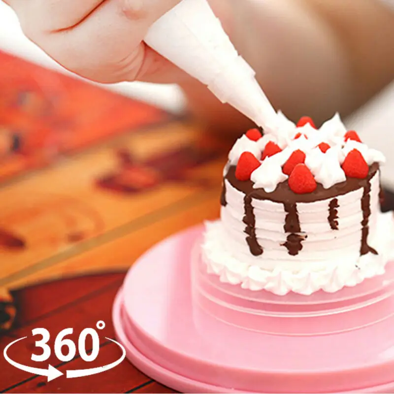 14cm Rotating Plate Cake Decorating Turntable Display Stand Baking DIY Tool