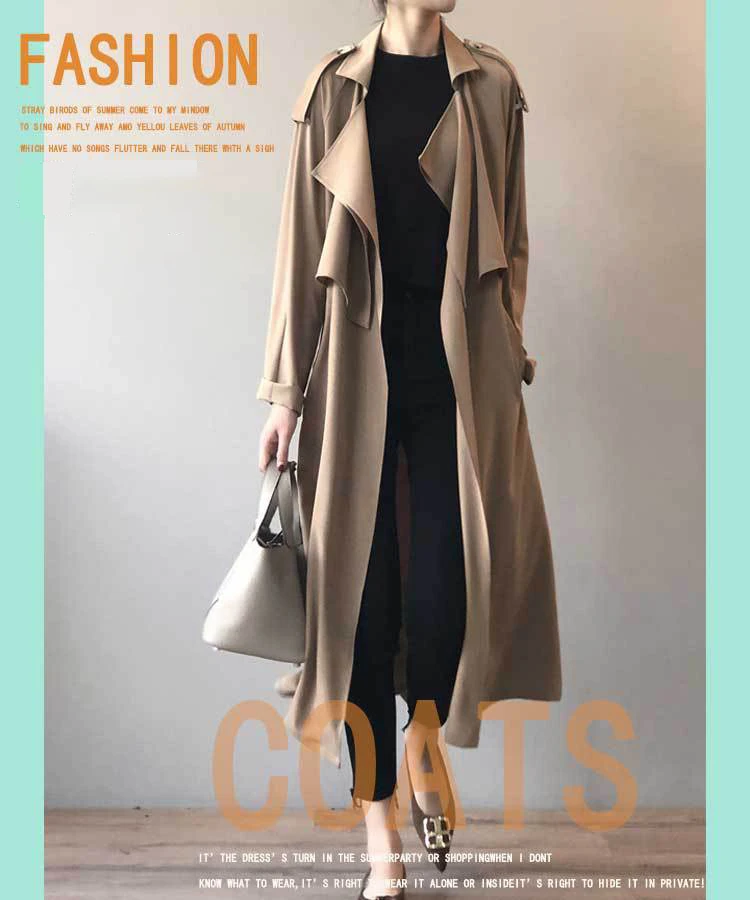 Autumn Windbreaker Woman Overcoat Casual big Size Fashion Windbreaker coat 2021 Chic Office Coat Ladies Outerwear long duvet coat