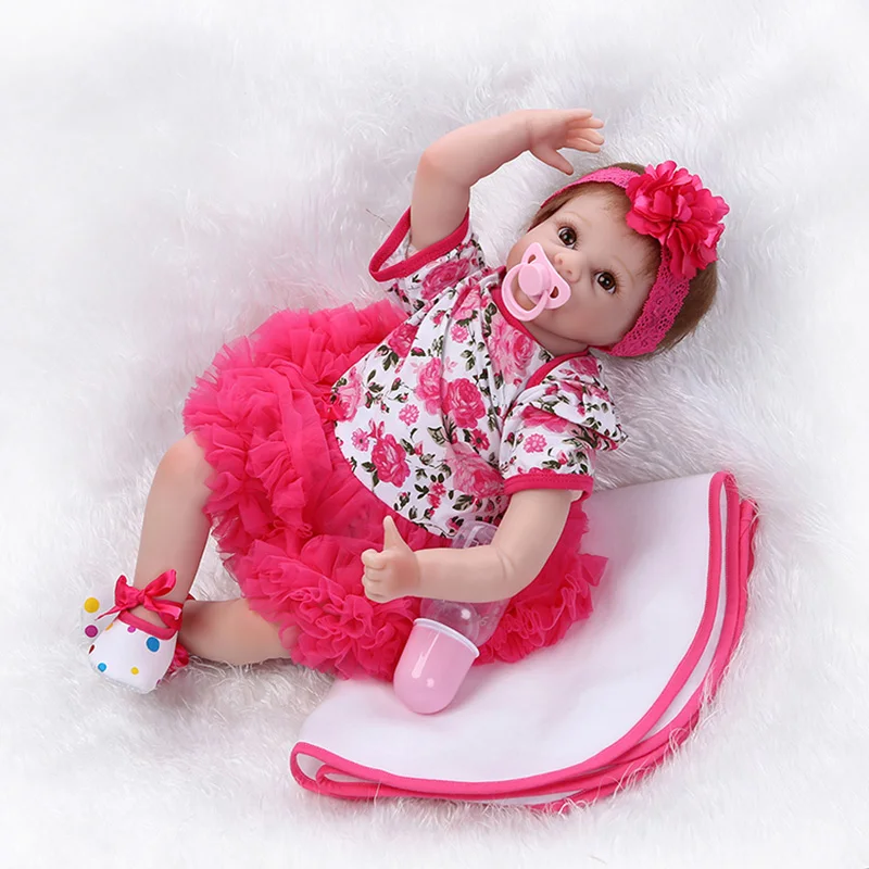 Hot Sale Reborn Baby Doll Toy Cloth Body Stuffed Realistic Baby Doll Toddler Newborn Baby Birthday Christmas Gifts Toys For Kids