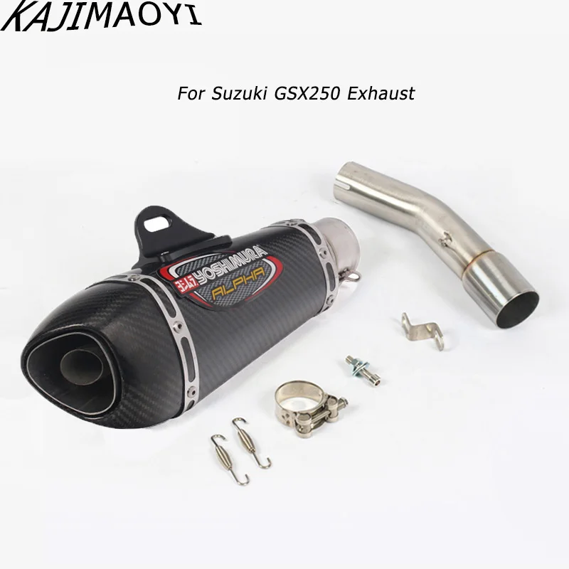 Универсальный мотоцикл Akrapovic выхлопной глушитель подходит для Yoshimura Suzuki GSX250 GSX250R - Цвет: 10