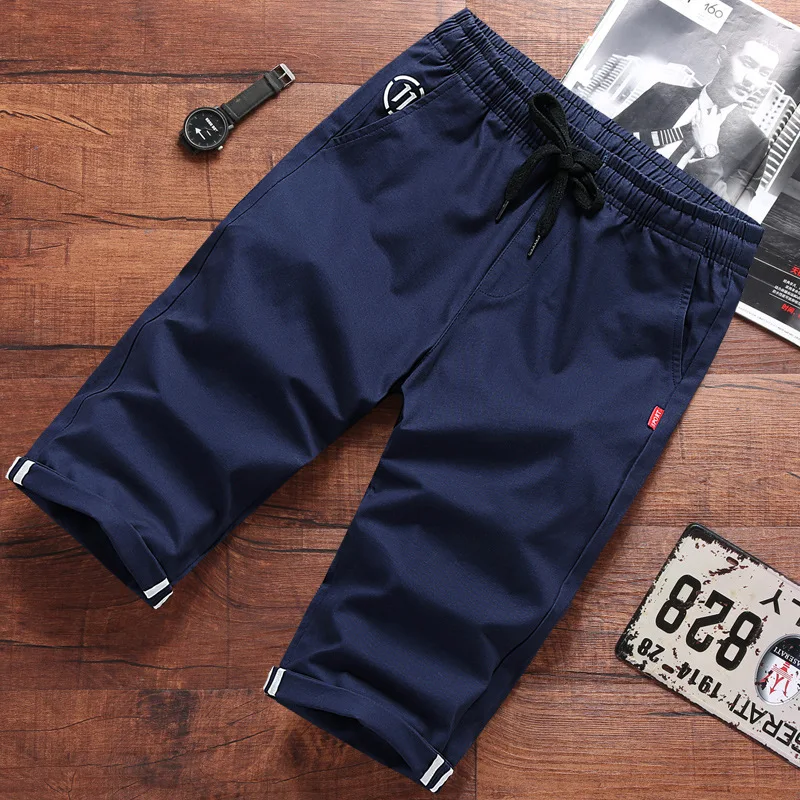 

MEN'S WEAR 2019 Spring And Summer New Style Casual Pants Men Medium Waist Capri Pants Korean-style Slim Fit Men Pure Cotton Pant