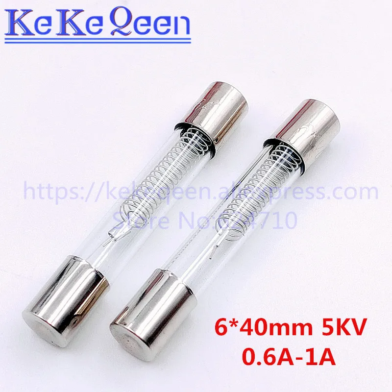 6*40Mm 5KV Sekering Oven Microwave 0, 5a 0, 6A 0, 65A 0, 75A 0, 8A 0, 85A 0,9  A Sekering Tabung Kaca 5000V 6X40Mm Sekering Tekanan Tinggi|high voltage  fuse|microwave oven fuseoven fuse - AliExpress