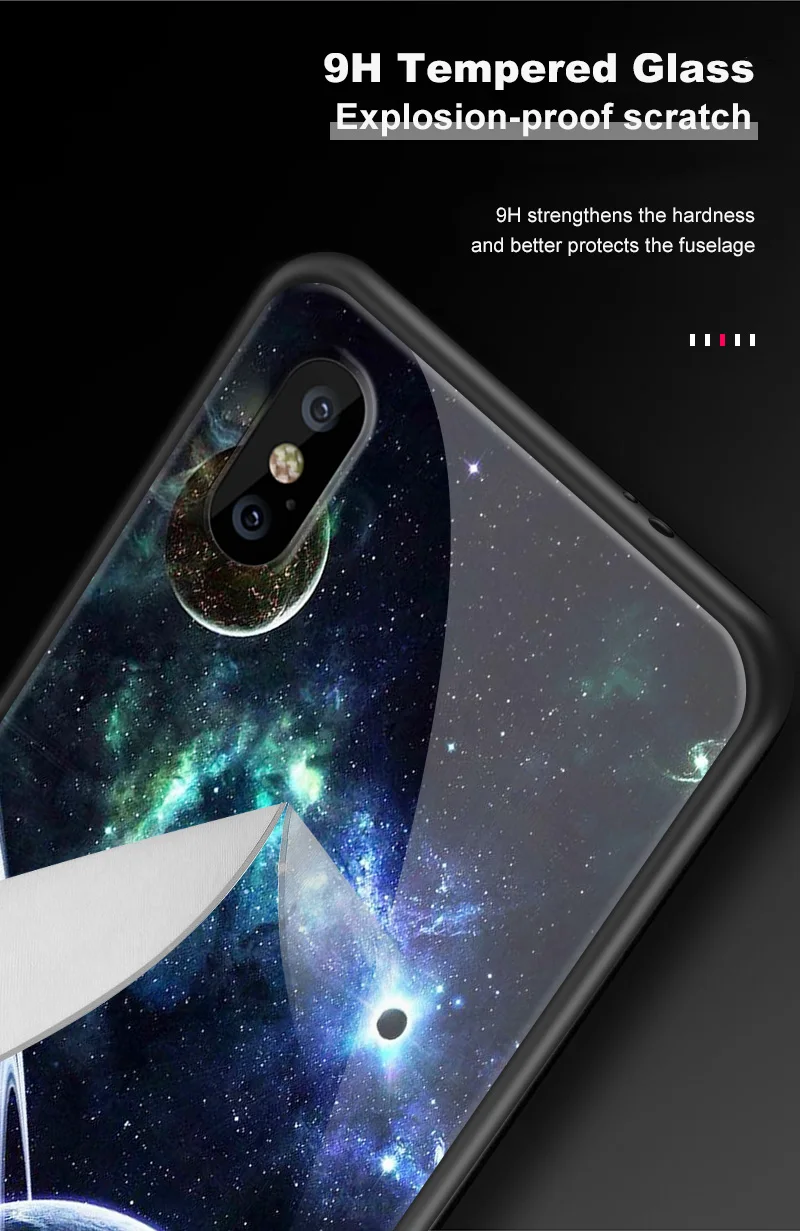 Закаленное стекло чехол для iPhone 5 5S SE 6 6S 7 8 Plus X XR XS MAX TPU Рамка для OnePlus 3 3T 5 5T 6 6T 7 7 Pro печать Sky Funda