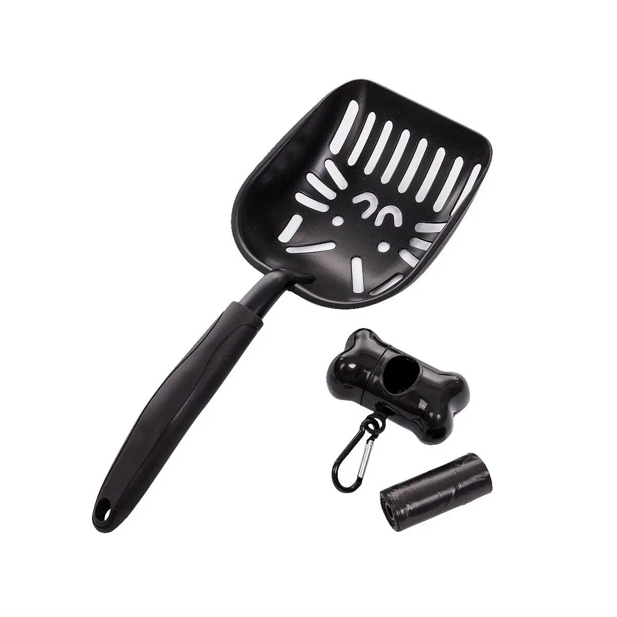 Black 3 Животное кошка собака металлический совок для кошачьего наполнителя Лопата песок для котенка очистка отходов полезный - Цвет: Black 3