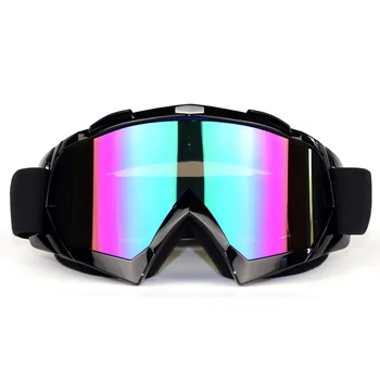 

Motorcycle Goggles Ski Cycling Skate Motocross TPU Dust Proof Full Frame Colorful Lens Replaceable Motorbike Helmet Glasses
