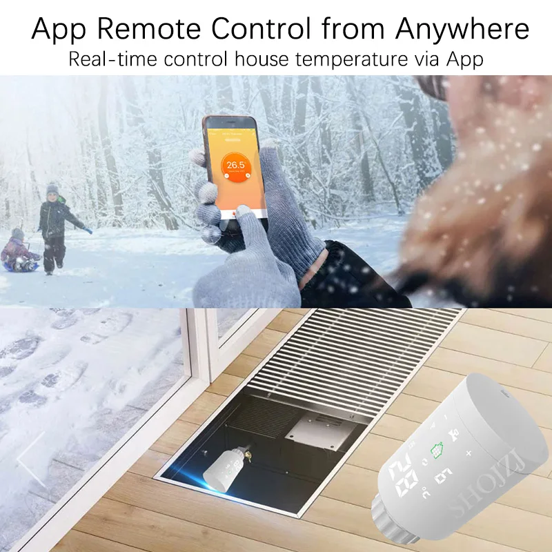 ZigBee Wifi смарт TRV радиатор привод термостатический клапан Tuya контроль температуры
