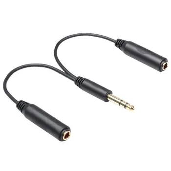 

1/4 Splitter and 1/4 "trs Stereo Male to Dual 1/4" Trs Stereo Female Y Quarter Splitter Cable Transfer Cable