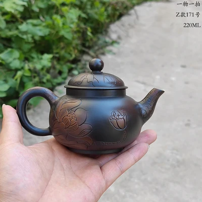 Jianshui Lila Agyag Tiszta Kézzel Készített Lótuszfaragás Hosszú Dan (Nem Yixing Zisha Ceramic Kung Fu Teakészlet Ital Szoftver Tea Ceremónia - Image 5