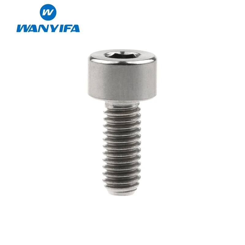 M4x10 Titanium Wanyifa M4x10mm M4x12mm DIN912 Колонный Винт С Титановым болтом для велосипедного дискового тормоза - Цвет: M4x10 Titanium