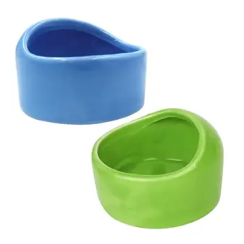 

2Pcs Hamster Bowls Ceramic Chew Resistant Food Bowls for Rodents Gerbil Hamsters Mice Guinea Pig Cavy Hedgehog (Random Color)