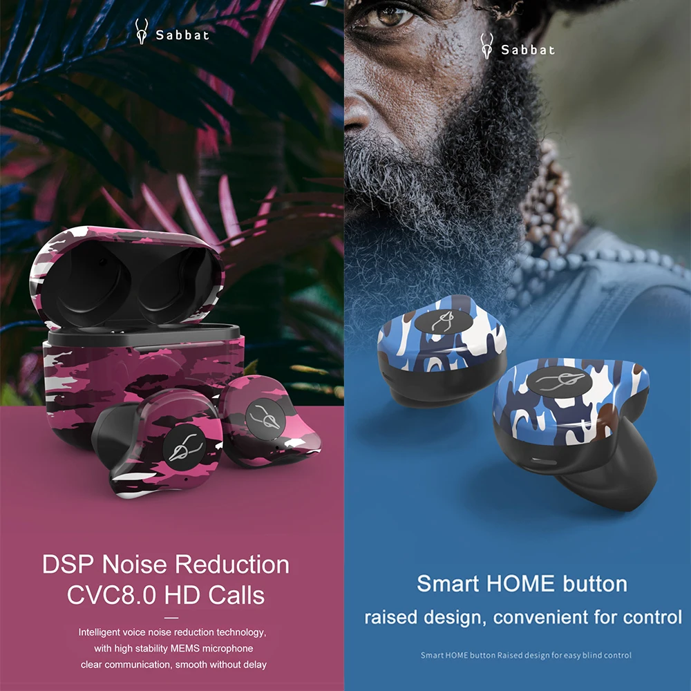 Sabbat X12 Ultra Bluetooth 5,0 TWS наушники настоящие беспроводные наушники стерео Спортивная гарнитура CVC8.0 шумоподавление с двойной микрофон
