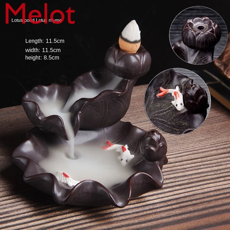

Backflow Incense Burner Creative Incense Burner Domestic Sandalwood Decoration New Ceramic Incense Burner