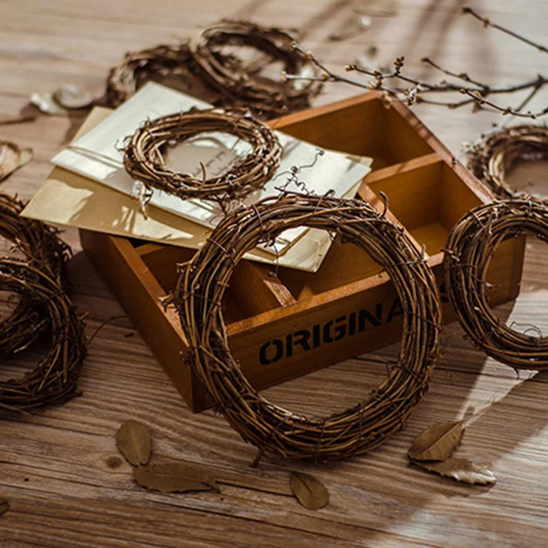 Рождественские украшения для дома DIY ротанговый венок Merry Christmas орнамент гирлянда кулон Рождество Navidad Декор год Noel