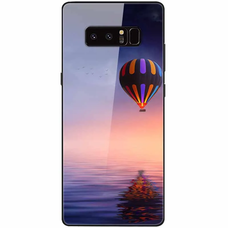 cute phone cases for samsung  Tempered Glass Cover For Samsung Note 8 Case Note9 Hard Protective Funda For Samsung Galaxy Note 10 Plus 9 Cases Luxury Bumper kawaii phone case samsung Cases For Samsung