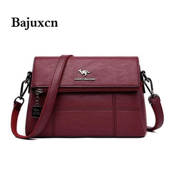 

Brand soft leather luxury handbag lady bag designer messenger bag lady 2020 autumn new multi-layer shoulder bag sac a main