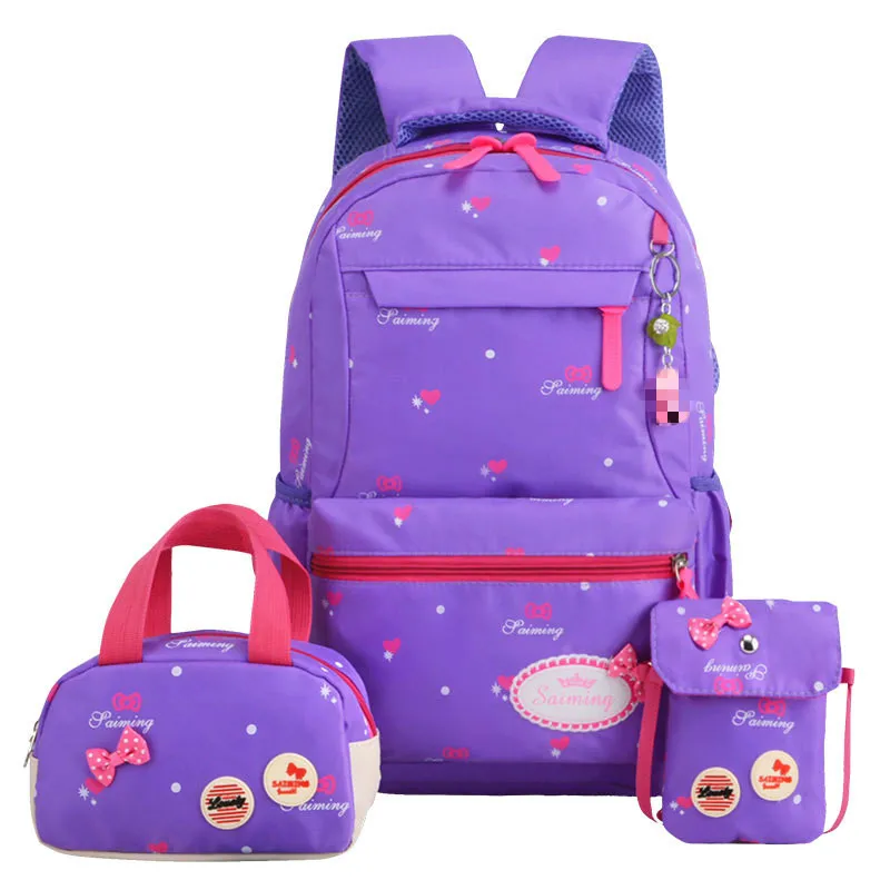 Детские школьные сумки, школьный рюкзак для девочек, школьные сумки, детский рюкзак принцессы, рюкзак первоклассника, школьный рюкзак mochila infantil - Цвет: purple 3