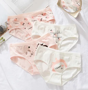 

3Pcs/lot Breathable Underpants Cotton Women Underwear Girls Ladies Panties Thin Lingerie Sexy Briefs TWY 888