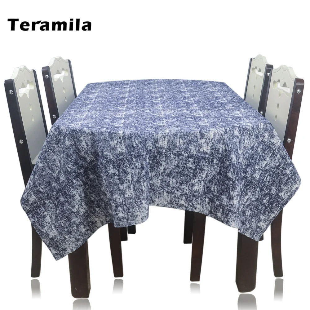 

Teramila Thick Rectangular Square Table Cloth Round Dining Tea Table Cover Linen Tablecloth For Wedding Mantel Table Decoration