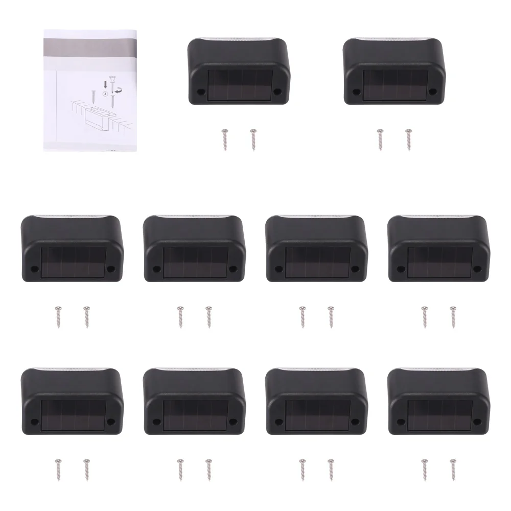 Solar Powered Wall Light Sconce Lamp Landscape Waterproof For Stair Courtyard,Outdoor Paths, Yards, Fences 3PCS/10PCS