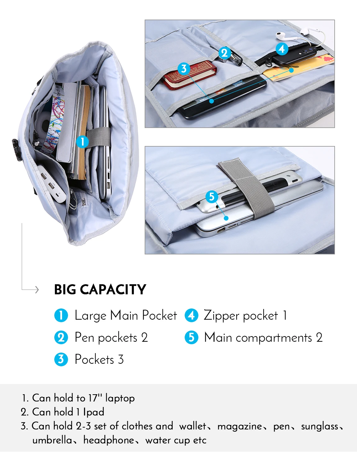Lixada Рулон Топ рюкзак для ноутбука легкий RollTop Рюкзак Многофункциональный модный школьный дорожный велосипедный рюкзак сумка 18L-26L