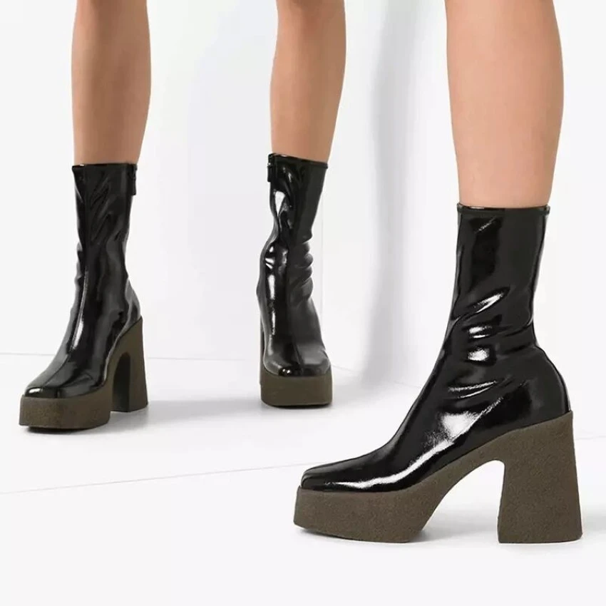 2023 New Ankle Boots Women Quality Platform Boots Female Fashion