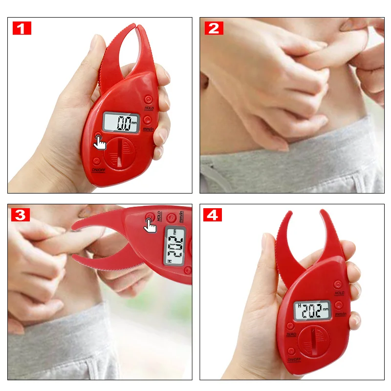 Body Fat Caliper Tester Scales Fitness Analyzer Digital Skinfold Measuring Instrument