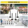 VEVOR 4pcs 6pcs Plastic Stanchion Outdoor Queue Barrier C-Hooks Fillable Base with 39Inch Plastic Chain for Access Crowd Control 2
