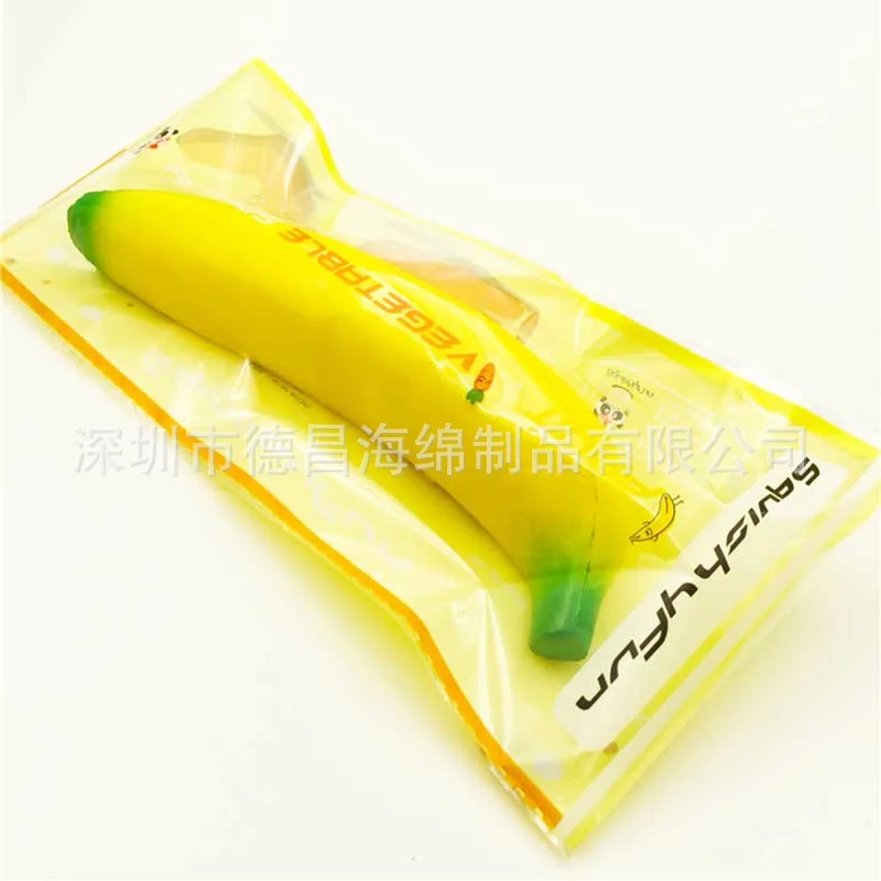 

Squishy Memory Foam Banana Replica Bread Memory Foam Fruit Colorful Banana Peach Strawberry