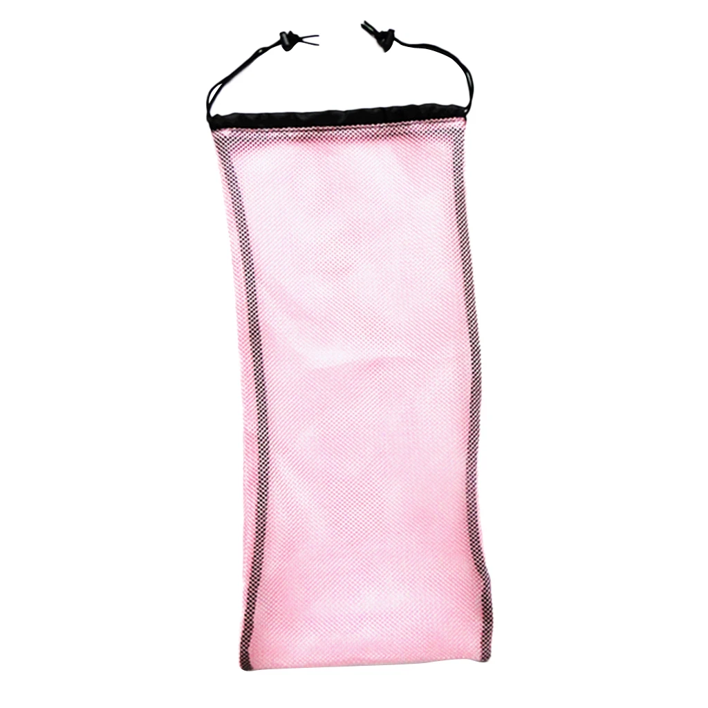 Scuba Snorkeling Diving Gear Fins Mask Goggles Dive Snorkel Swim Beach Drawstring Mesh Bag - Multi Color