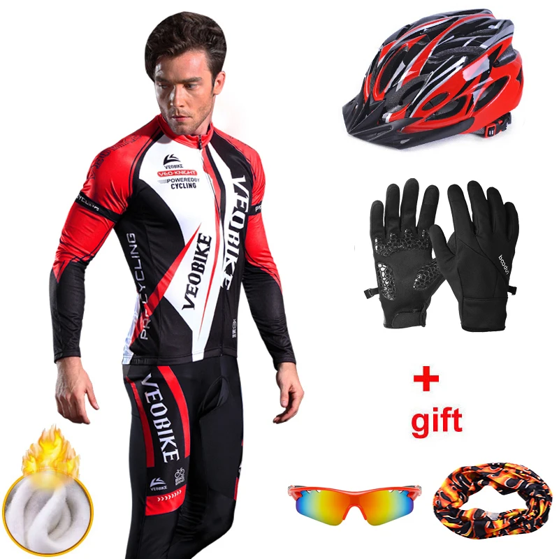 Mens Cycling Jersey Sets Long Sleeve 