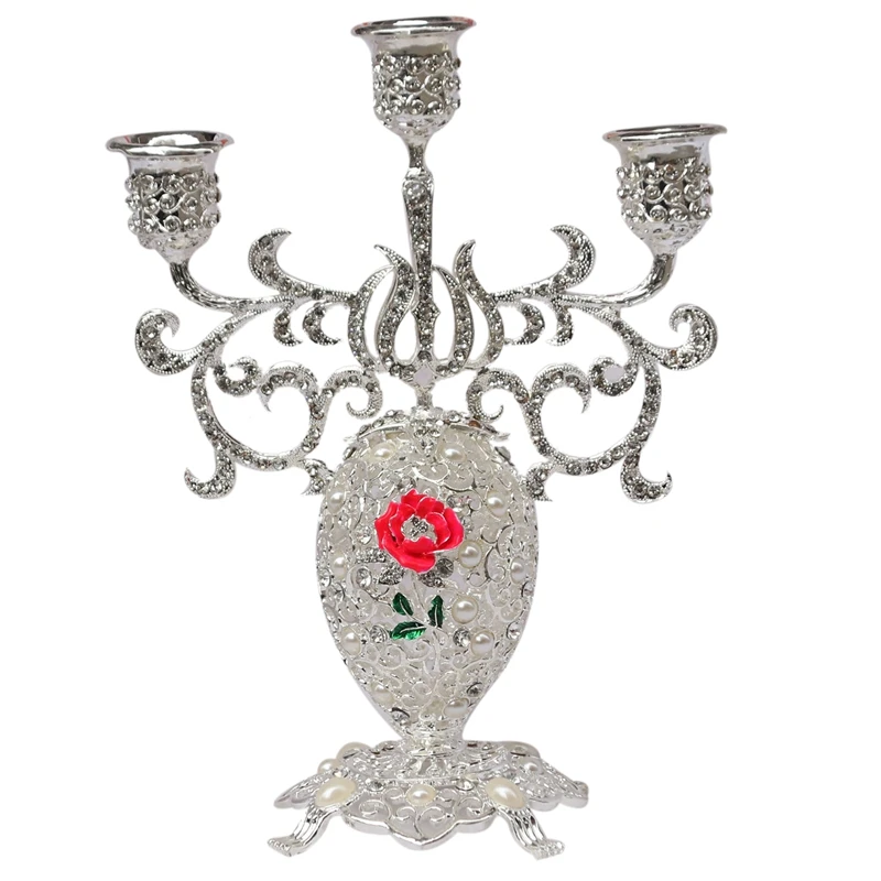 B European Baroque Western Restaurant Decoration Wrought Candle Holders Home Decoration Crafts Wedding Decorations - Цвет: B