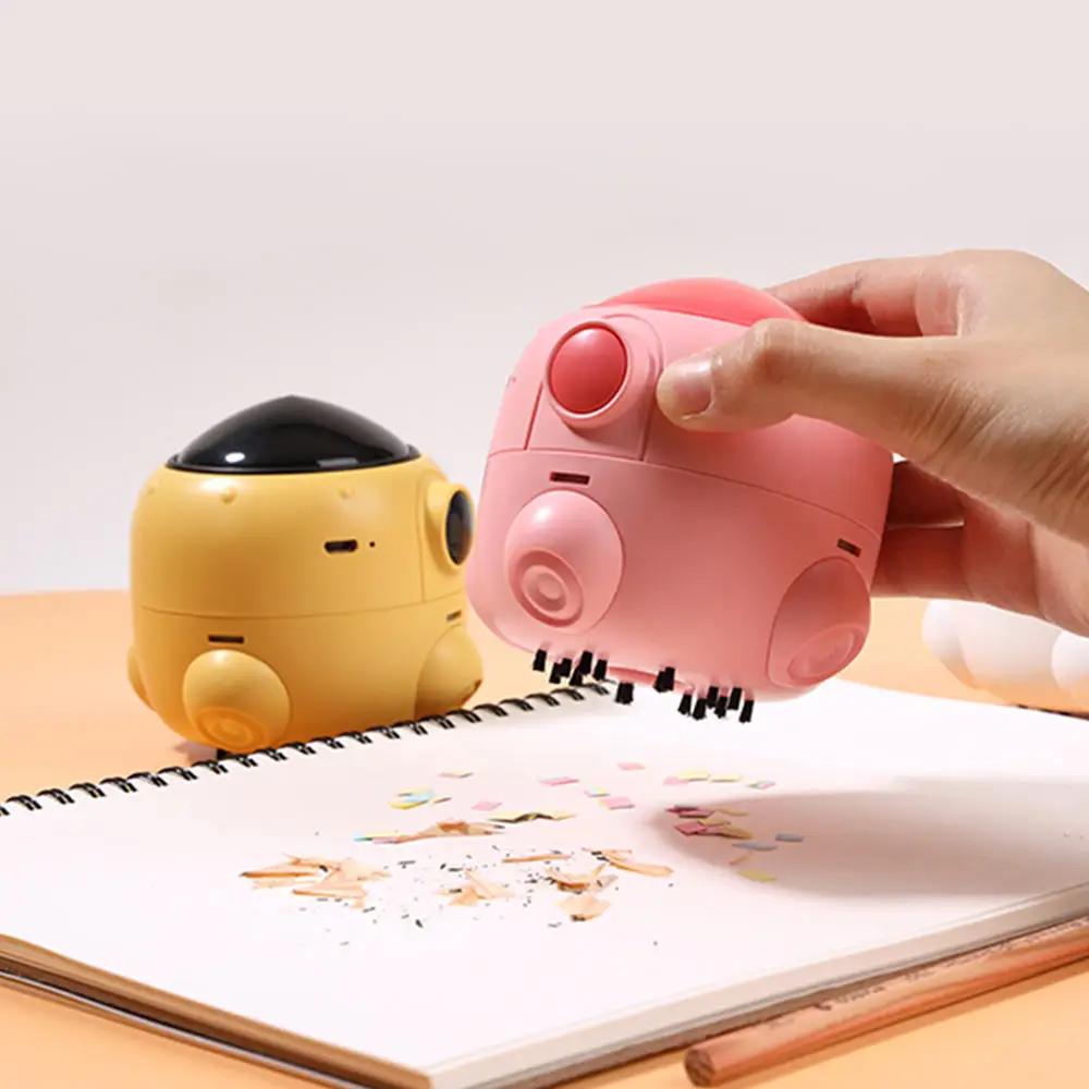 

USB Charging Mini Vacuum Cleaner Rocket Desktop Vacuum Cleaner for Home Office Portable Mini Cute Cartoon Cleaners absorb paper