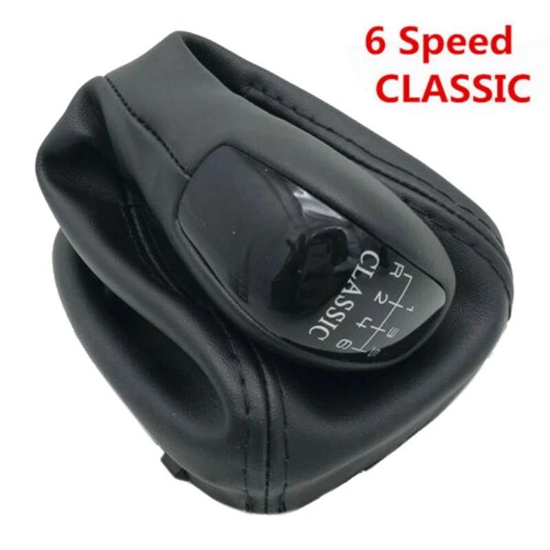 6 Speed Gear Shift Knob Leather Cover Case for Mercedes-Benz C Class W203 S203
