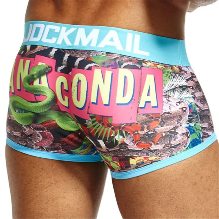 JM415 JOCKMAIL, сексуальное мужское нижнее белье, боксеры, игривый принт, гей нижнее белье, calzoncillos hombre, мужские трусы, Cueca, боксеры, мужские трусы - Цвет: JM415