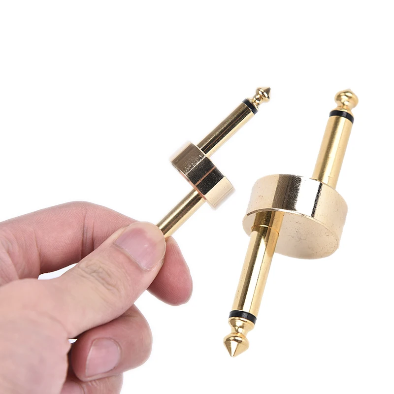 Pedal Coupler Jack Plug Adapter Straight Connector for Guitar Effects Pedal Board Accessories Pedal Board Audio Silver Plated Metal Adapter 4 Pcs
