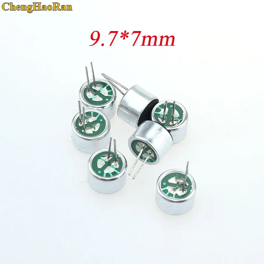 

ChengHaoRan 50-100PCS 9.7mm x 7mm 2 Pin MIC Capsule Electret Condenser Microphone Repair parts